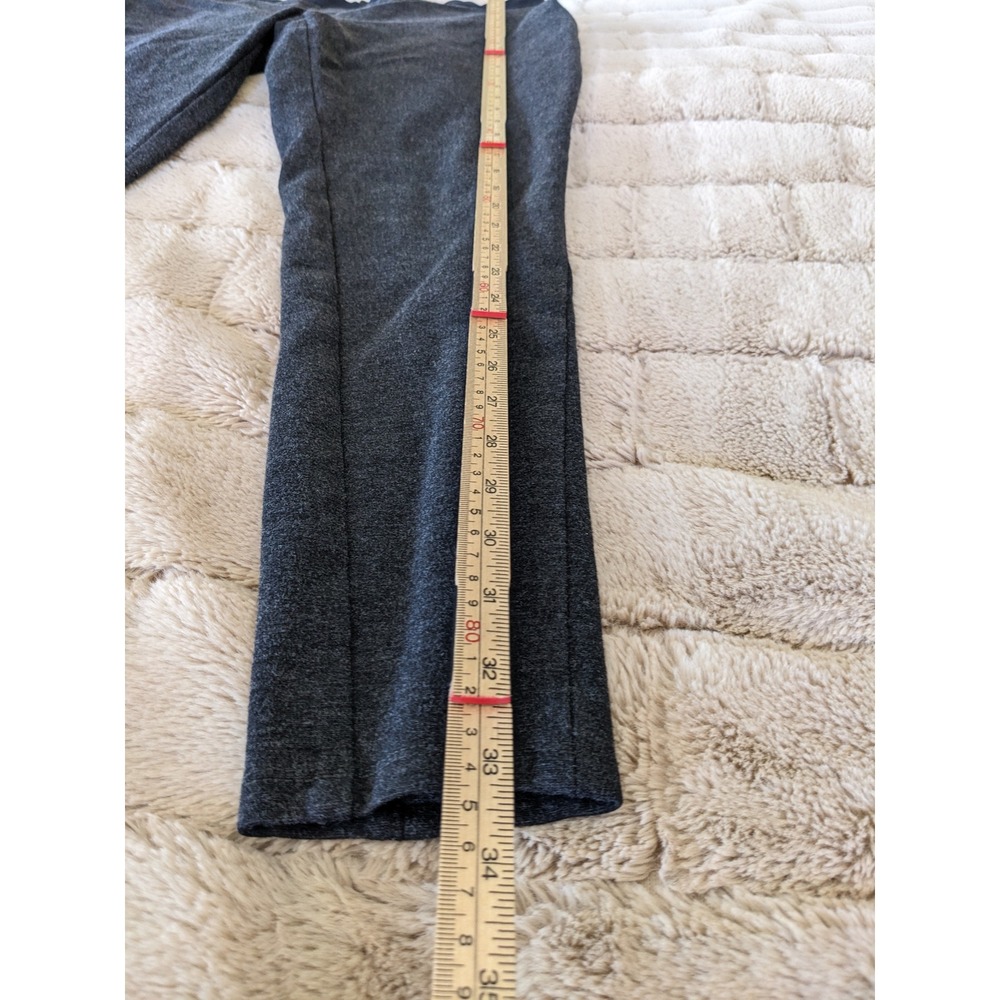 WHBM The Legging Grey Heathered Side Zip Ponte Knit Pants Size 10 - Picture 10 of 11